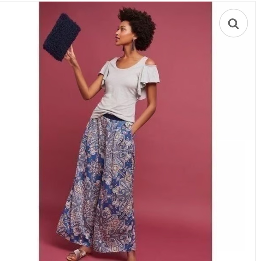 Elevenses by Anthropologie Ines Wide Leg Pants - Picture 2 of 13